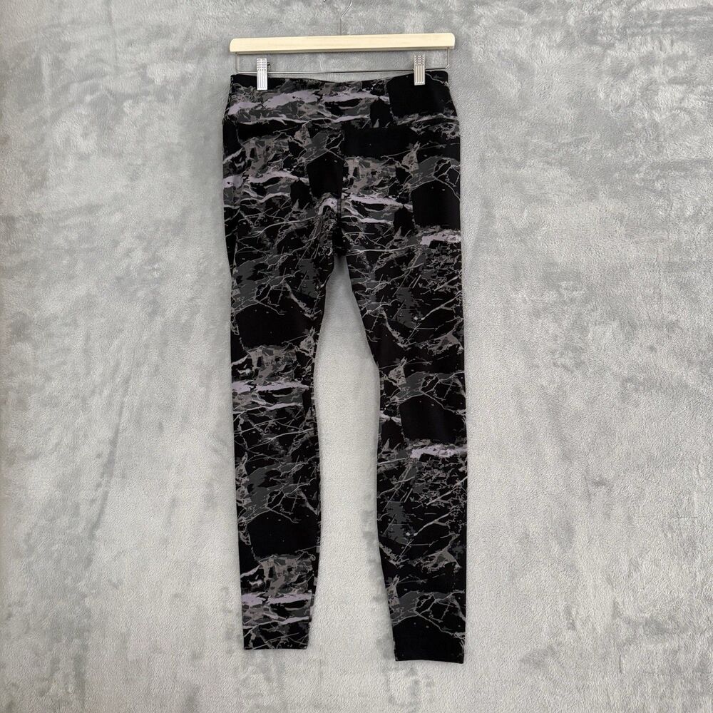 Pact Organic Cotton Go-To Everyday Leggings Womens M Marbled Sky Black Gray